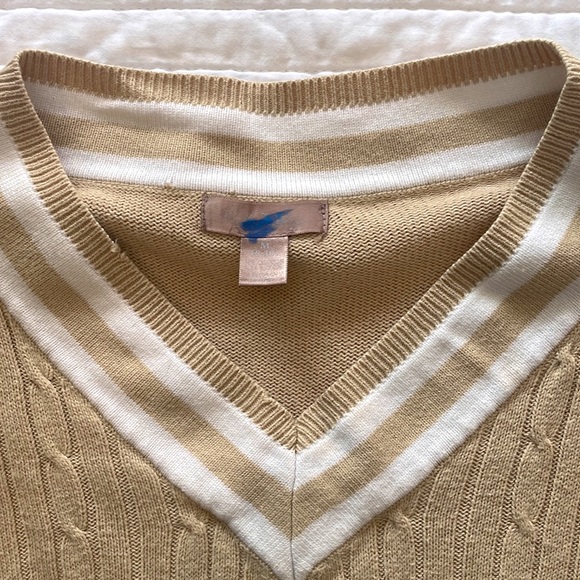 Varsity Sweater nude beige tan size medium - Picture 2 of 3